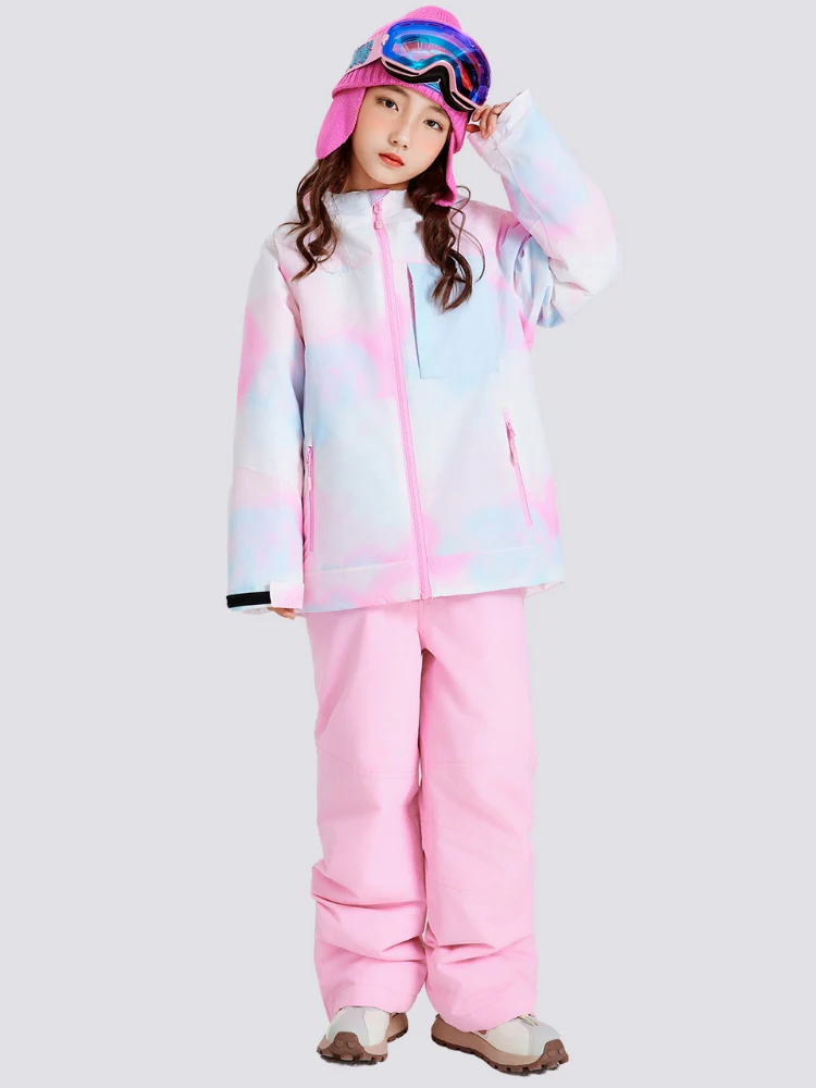 NANDN Kids Candy Color Gradient Snow Suits - Image 10